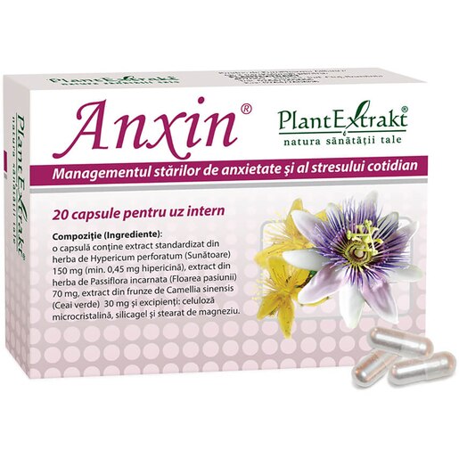 Supliment alimentar Anxin, 20 capsule, PLANTEXTRAKT Supliment alimentar Anxin, 20 capsule, PLANTEXTRAKT
