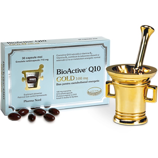 Supliment alimentar Bio Active Q10 Gold 100 mg, 30 capsule moi, PHARMA NORD Supliment alimentar Bio Active Q10 Gold 100 mg, 30 capsule moi, PHARMA NORD