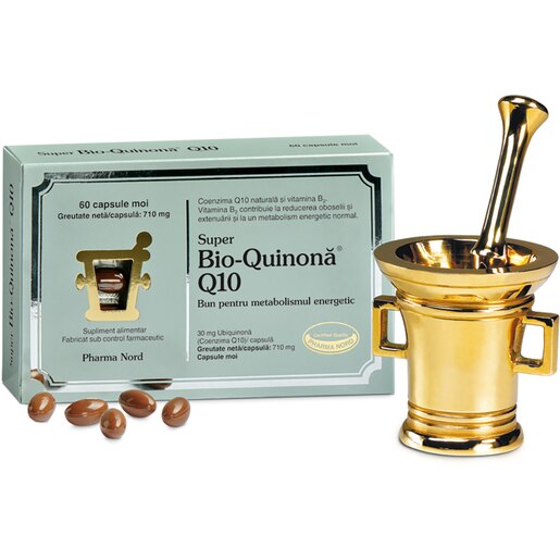 Supliment alimentar Super Bio-Quinona Q10 30 mg, 60 capsule moi, PHARMA NORD Supliment alimentar Super Bio-Quinona Q10 30 mg, 60 capsule moi, PHARMA NORD