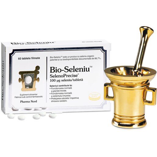 Supliment alimentar Bio-Seleniu SelenoPrecise 100 mg, 60 comprimate, PHARMA NORD Supliment alimentar Bio-Seleniu SelenoPrecise 100 mg, 60 comprimate, PHARMA NORD