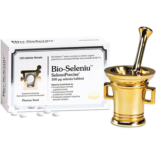 Supliment alimentar Bio-Seleniu SelenoPrecise 100 mg, 120 comprimate, PHARMA NORD Supliment alimentar Bio-Seleniu SelenoPrecise 100 mg, 120 comprimate, PHARMA NORD