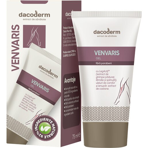 Gel Venvaris Dacoderm, 75 ml, DACIA PLANT Gel Venvaris Dacoderm, 75 ml, DACIA PLANT
