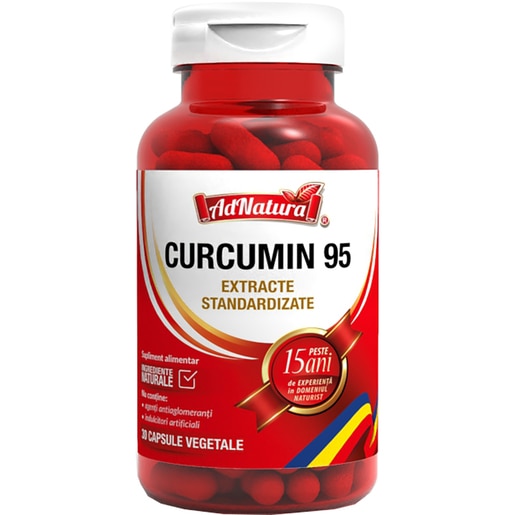 Supliment alimentar Curcumin 95, 30 capsule, AD NATURA Supliment alimentar Curcumin 95, 30 capsule, AD NATURA