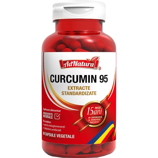 Supliment alimentar Curcumin 95, 60 capsule, AD NATURA Supliment alimentar Curcumin 95, 60 capsule, AD NATURA