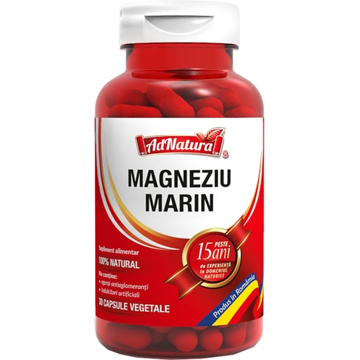 Supliment alimentar Magneziu Marin, 30 capsule, AD NATURA Supliment alimentar Magneziu Marin, 30 capsule, AD NATURA