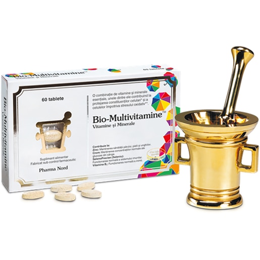 Supliment alimentar Bio-Multivitamine, 60 comprimate, PHARMA NORD Supliment alimentar Bio-Multivitamine, 60 comprimate, PHARMA NORD