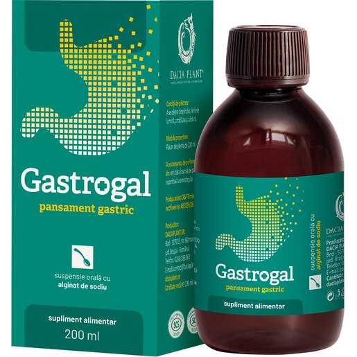 Supliment alimentar Gastrogal suspensie orala, 200 ml, DACIA PLANT Supliment alimentar Gastrogal suspensie orala, 200 ml, DACIA PLANT
