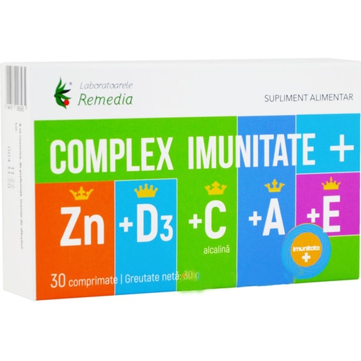 Supliment Complex Imunitate Plus, 30 comprimate, LABORATOARELE REMEDIA Supliment Complex Imunitate Plus, 30 comprimate, LABORATOARELE REMEDIA
