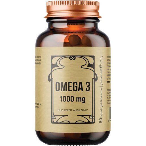 Supliment alimentar Omega 3 1000 mg, 50 capsule moi, LABORATOARELE REMEDIA Supliment alimentar Omega 3 1000 mg, 50 capsule moi, LABORATOARELE REMEDIA