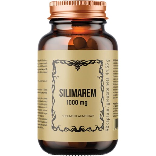 Supliment alimentar Silimarem 1000 mg, 90 capsule, LABORATOARELE REMEDIA Supliment alimentar Silimarem 1000 mg, 90 capsule, LABORATOARELE REMEDIA
