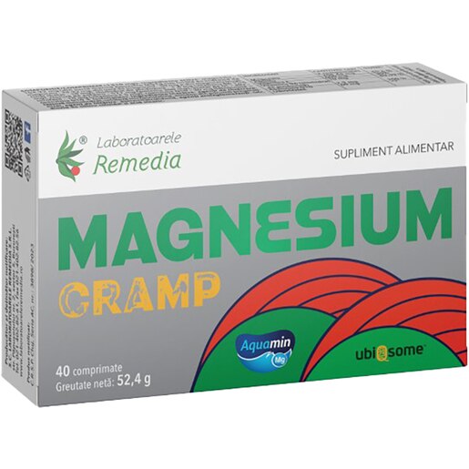 Supliment alimentar Magnesium Cramp, 40 comprimate, LABORATOARELE REMEDIA Supliment alimentar Magnesium Cramp, 40 comprimate, LABORATOARELE REMEDIA