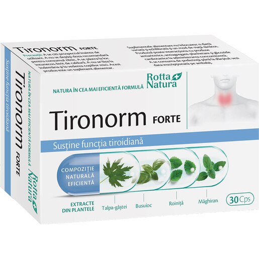 Supliment Tironorm Forte, 30 capsule, ROTTA NATURA Supliment Tironorm Forte, 30 capsule, ROTTA NATURA