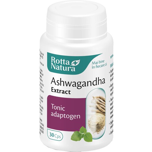 Supliment Ashwangandha Extract, 30 capsule, ROTTA NATURA Supliment Ashwangandha Extract, 30 capsule, ROTTA NATURA