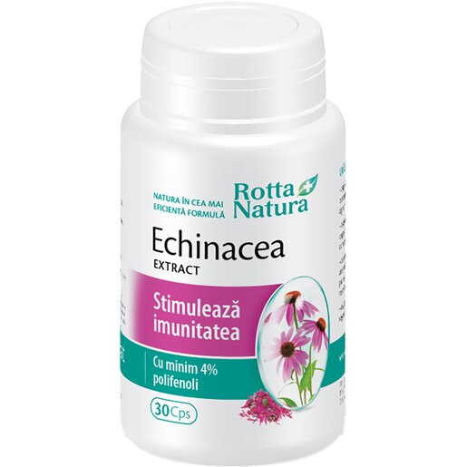 Supliment alimentar Echinacea Extract, 30 capsule, ROTTA NATURA Supliment alimentar Echinacea Extract, 30 capsule, ROTTA NATURA