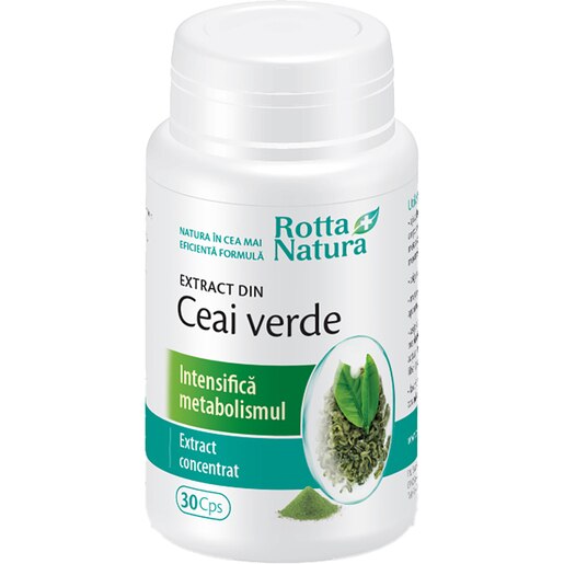 Supliment Ceai Verde Extract, 30 capsule, ROTTA NATURA Supliment Ceai Verde Extract, 30 capsule, ROTTA NATURA