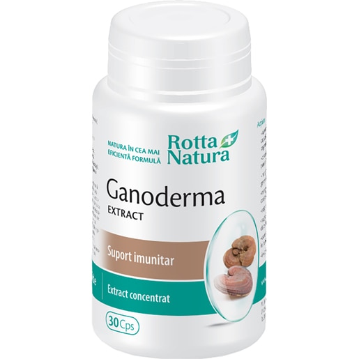 Supliment alimentar Ganoderma extract, 30 capsule, ROTTA NATURA Supliment alimentar Ganoderma extract, 30 capsule, ROTTA NATURA