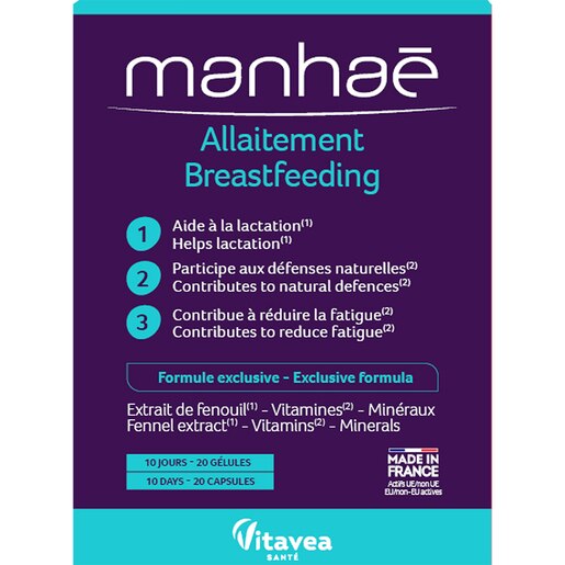 Supliment Allaitement sustinerea lactatiei Manhae, 20 capsule, VITAVEA Supliment Allaitement sustinerea lactatiei Manhae, 20 capsule, VITAVEA