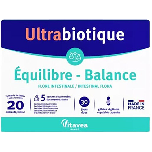 Supliment alimentar Probiotic Equilibre Balance Ultrabiotique, 30 capsule vegetale, VITAVEA Supliment alimentar Probiotic Equilibre Balance Ultrabiotique, 30 capsule vegetale, VITAVEA
