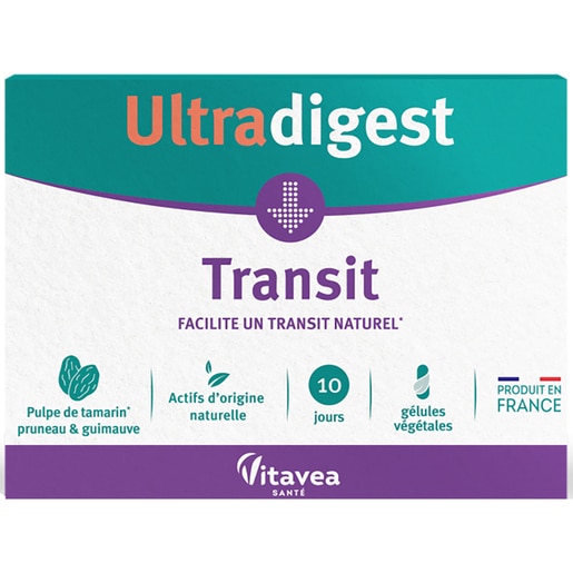 Supliment alimentar Probiotic Transit Ultradigest pentru tranzitul intestinal, 10 capsule vegetale, VITAVEA Supliment alimentar Probiotic Transit Ultradigest pentru tranzitul intestinal, 10 capsule vegetale, VITAVEA