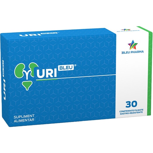 Supliment alimentar UriBleu, 30 comprimate, BLEU PHARMA Supliment alimentar UriBleu, 30 comprimate, BLEU PHARMA