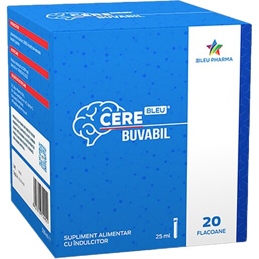 Supliment alimentar CereBleu, 20 flacoane buvabile, BLEU PHARMA Supliment alimentar CereBleu, 20 flacoane buvabile, BLEU PHARMA
