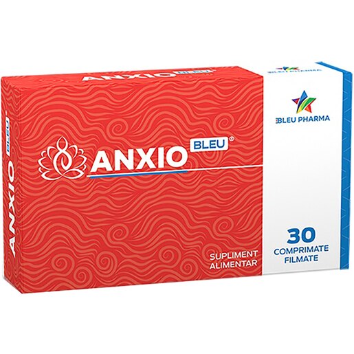 Supliment alimentar AnxioBleu pentru anxietate, stres, echilibru psihic, 30 comprimate, BLEU PHARMA Supliment alimentar AnxioBleu pentru anxietate, stres, echilibru psihic, 30 comprimate, BLEU PHARMA