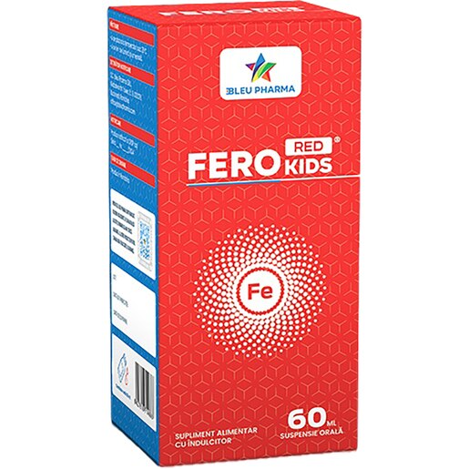 Supliment alimentar Sirop Fero Red Kids, 60 ml, BLEU PHARMA Supliment alimentar Sirop Fero Red Kids, 60 ml, BLEU PHARMA