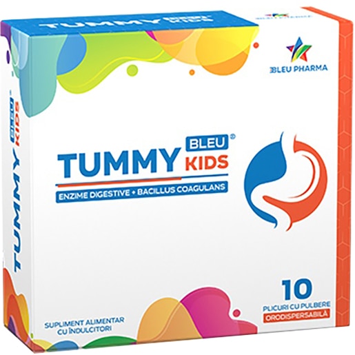 Supliment alimentar Tummy Bleu Kids, 10 plicuri, BLEU PHARMA Supliment alimentar Tummy Bleu Kids, 10 plicuri, BLEU PHARMA