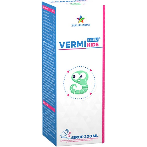 Supliment Sirop VermiBleu Kids, 200 ml, BLEU PHARMA Supliment Sirop VermiBleu Kids, 200 ml, BLEU PHARMA