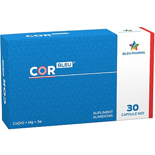 Supliment alimentar CorBleu, 30 capsule, BLEU PHARMA Supliment alimentar CorBleu, 30 capsule, BLEU PHARMA