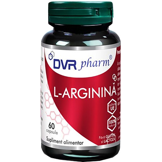 Supliment L-Arginina, 60 capsule, DVR PHARM Supliment L-Arginina, 60 capsule, DVR PHARM