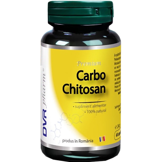 Supliment Carbochitosan, 60 capsule, DVR PHARM Supliment Carbochitosan, 60 capsule, DVR PHARM