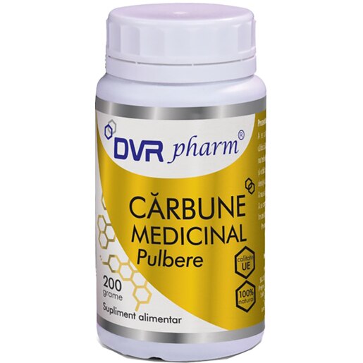 Supliment Carbune Medicinal pulbere, 200 gr, DVR PHARM Supliment Carbune Medicinal pulbere, 200 gr, DVR PHARM