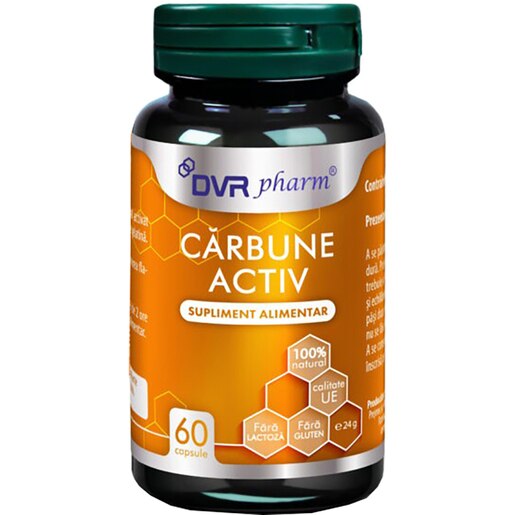Supliment Carbune Activ, 60 capsule, DVR PHARM Supliment Carbune Activ, 60 capsule, DVR PHARM