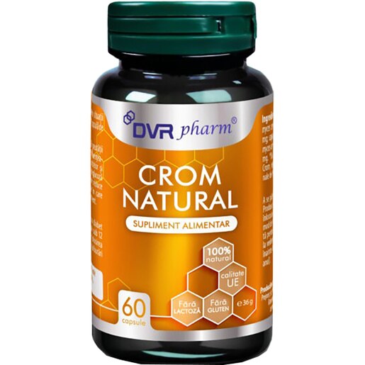 Supliment Crom natural, 60 capsule, DVR PHARM Supliment Crom natural, 60 capsule, DVR PHARM