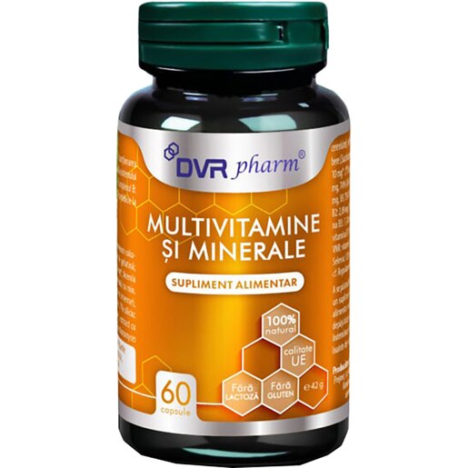 Supliment Multivitamine si Minerale, 60 capsule, DVR PHARM Supliment Multivitamine si Minerale, 60 capsule, DVR PHARM