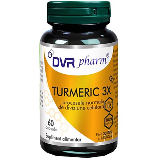 Supliment Turmeric 3X, 60 capsule, DVR PHARM Supliment Turmeric 3X, 60 capsule, DVR PHARM