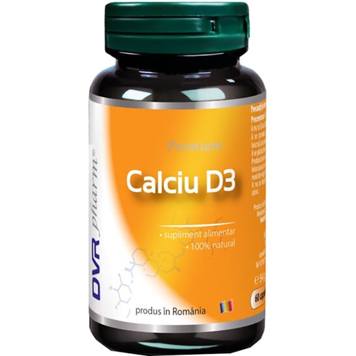 Supliment Calciu + D3, 60 capsule, DVR PHARM Supliment Calciu + D3, 60 capsule, DVR PHARM