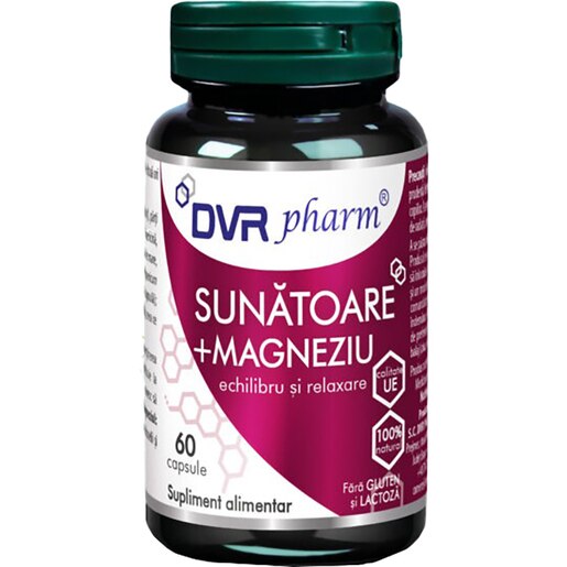 Supliment Sunatoare + Magneziu, 60 capsule, DVR PHARM Supliment Sunatoare + Magneziu, 60 capsule, DVR PHARM