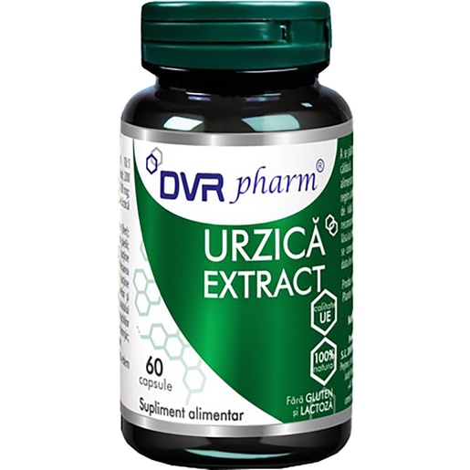 Supliment Urzica Extract, 60 capsule, DVR PHARM Supliment Urzica Extract, 60 capsule, DVR PHARM