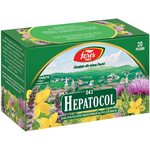 Ceai FARES Hepatocol D43, 20 plicuri Ceai FARES Hepatocol D43, 20 plicuri