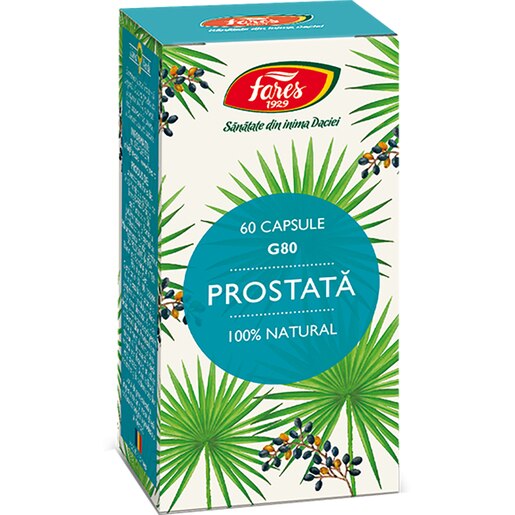 Supliment Prostata G80, 60 capsule, FARES Supliment Prostata G80, 60 capsule, FARES