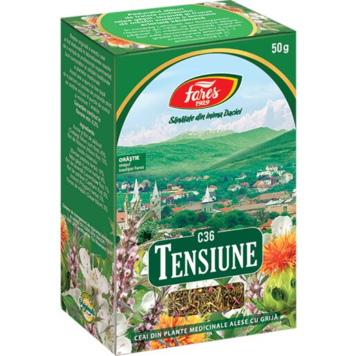 Ceai FARES Tensiune C36, 50 g Ceai FARES Tensiune C36, 50 g