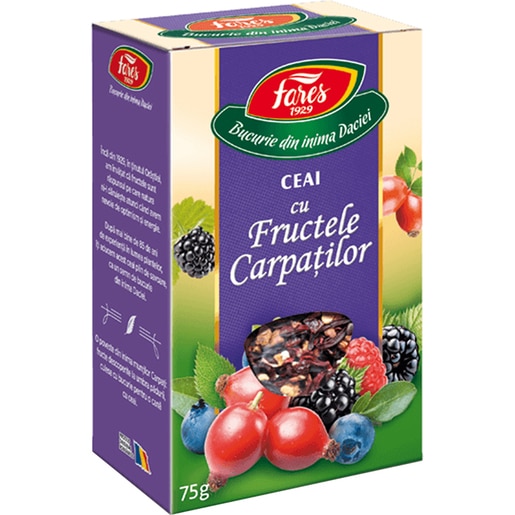 Ceai FARES Fructele Carpatilor, 75 g Ceai FARES Fructele Carpatilor, 75 g