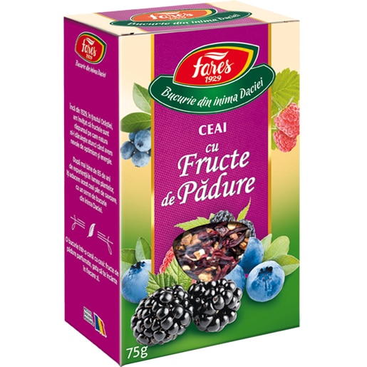 Ceai FARES cu fructe de padure, 75 g Ceai FARES cu fructe de padure, 75 g