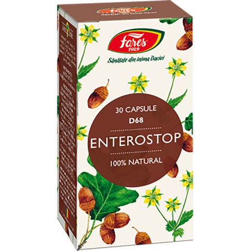 Supliment alimentar Enterostop D68, 30 capsule, FARES Supliment alimentar Enterostop D68, 30 capsule, FARES