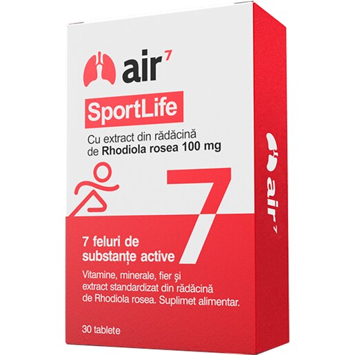 Supliment alimentar AIR7 Sportlife, 30 comprimate, GREEN SPLID Supliment alimentar AIR7 Sportlife, 30 comprimate, GREEN SPLID