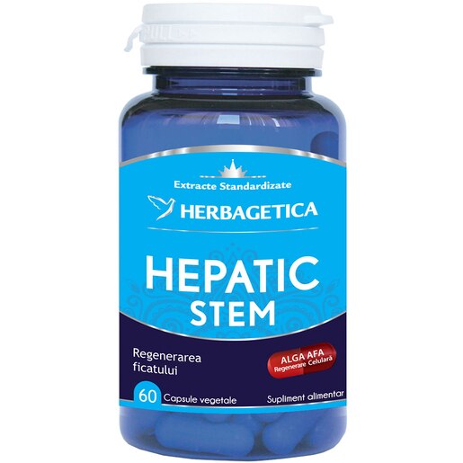 Supliment alimentar Hepatic Stem, 60 capsule vegetale, HERBAGETICA Supliment alimentar Hepatic Stem, 60 capsule vegetale, HERBAGETICA