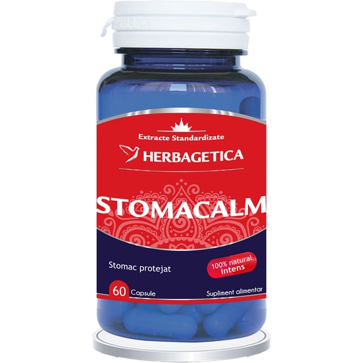 Supliment Stomacalm, 60 capsule, HERBAGETICA Supliment Stomacalm, 60 capsule, HERBAGETICA