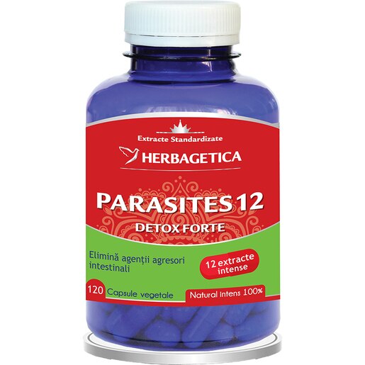 Supliment Parasites 12, 120 capsule, HERBAGETICA Supliment Parasites 12, 120 capsule, HERBAGETICA